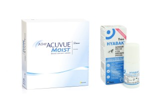 1-DAY Acuvue Moist (90 лещи) + Hyabak 0.15% gtt. 10 ml
