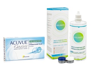 Acuvue Oasys for Presbyopia (6 лещи) + Solunate Multi-Purpose 400 ml с кутия