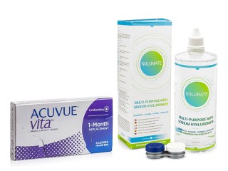 Acuvue Vita (6 лещи) + Solunate Multi-Purpose 400 ml с кутия