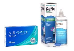 Air Optix Aqua (6 лещи) + ReNu MultiPlus 360 ml с кутия