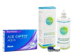 Air Optix Aqua Multifocal (6 лещи) + Solunate Multi-Purpose 400 ml с кутия