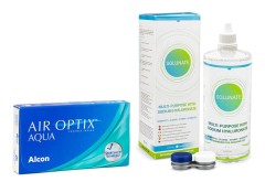 Air Optix Aqua (6 лещи) + Solunate Multi-Purpose 400 ml с кутия