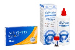 Air Optix Night & Day Aqua (6 лещи) + Oxynate Peroxide 380 ml с кутийка