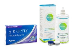 Air Optix Plus Hydraglyde Multifocal (6 лещи) + Solunate Multi-Purpose 400 ml с кутия