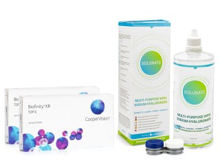 Biofinity XR Toric (6 лещи) + Solunate Multi-Purpose 400 ml с кутия