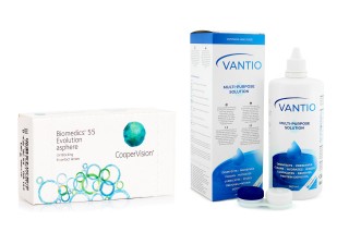 Biomedics 55 Evolution CooperVision (6 лещи) + Vantio Multi-Purpose 360 ml с кутия