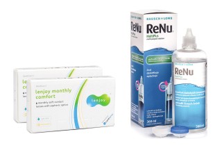 Lenjoy Monthly Comfort (12 лещи) + ReNu MultiPlus 360 ml с кутия