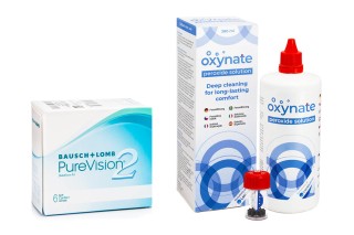 PureVision 2 (6 лещи) + Oxynate Peroxide 380 ml с кутийка